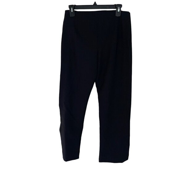 Diana Slavin Womens Trouser Pants Size XXS Black Mid Rise Straight Leg - Picture 2 of 8